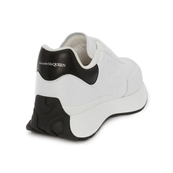 Alexander Mcqueen Oversized Graffiti Sprint Runner - White Black - Image 3