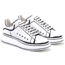 Alexander Mcqueen Oversized - White Black Outline