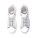 Alexander Mcqueen Oversized - White Black Outline