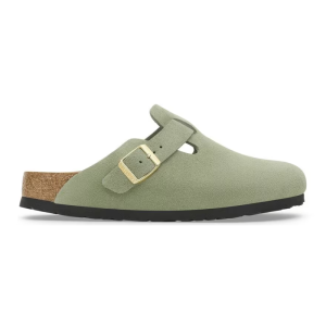 Birkenstock Boston Soft Footbed - Suede Green Tea