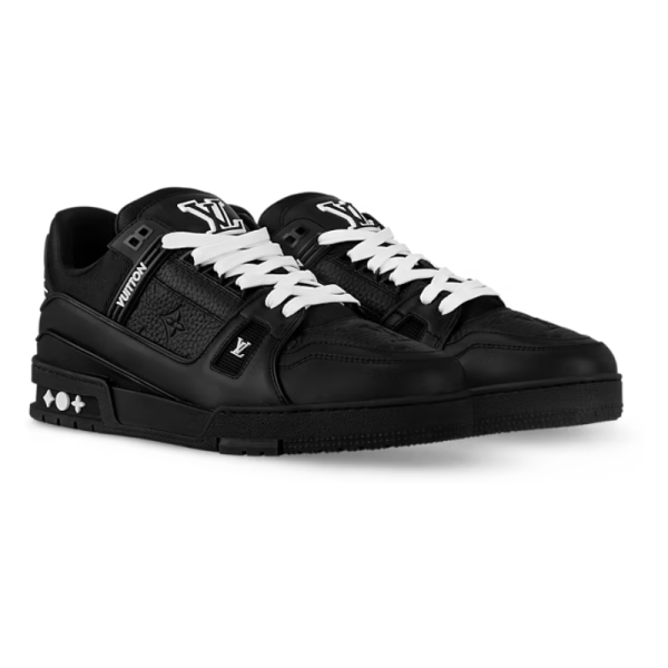 Louis Vuitton Trainer - Black Embossed Monogram - Image 2