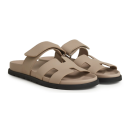 Hermes Chypre Sandal - Beige Mastic Calfskin Leather