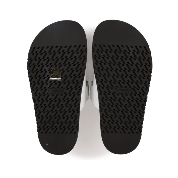 Hermes Chypre Sandals - White Palladium Hardware - Image 6