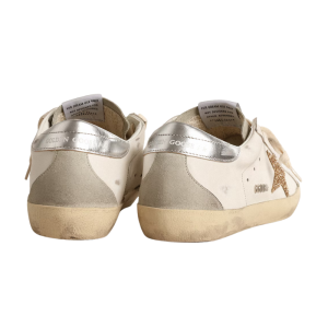 Golden Goose Super-Star - White Ice Gray Gold Glitter - Image 3