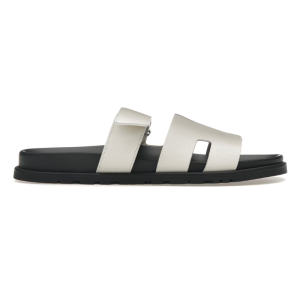 Hermes Chypre Sandals - White Palladium Hardware