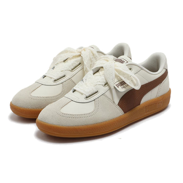 PUMA Palermo Wide Lace Sd 'Frosted Ivory Brown Mushroom - Image 2