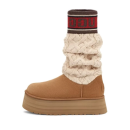 UGG Classic Sweater Letter Boot - Chestnut