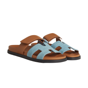 Hermes Chypre Sandal Bicolor/Denim - Image 2