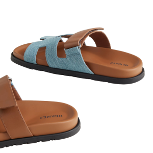 Hermes Chypre Sandal Bicolor/Denim - Image 4