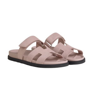 Hermes Chypre Sandal - Pink Suede - Image 2