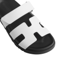Hermes Chypre Sandals - White Palladium Hardware