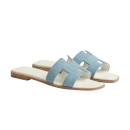 Hermes Oran Sandal Bleu/Clair